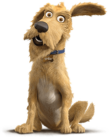 Caninsulin.com animated dog named Spike with quote about going to the veterinarian